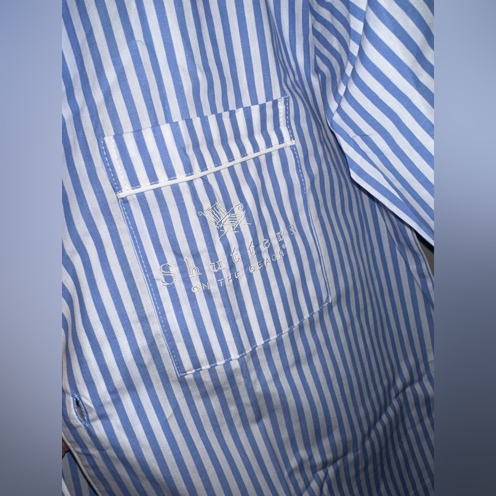 NWT Sant and Abel BRADDOCK Classic Night Shirt SHUTTERS HOTEL Size Medium - Picture 8 of 9
